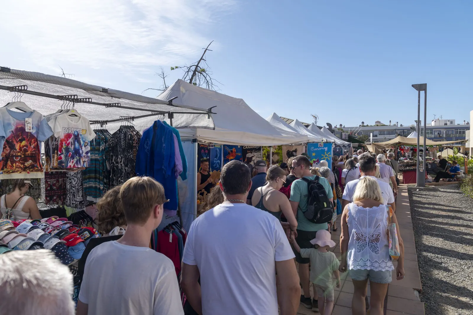 Friday market at Puerto de Mogán with local products and crafts