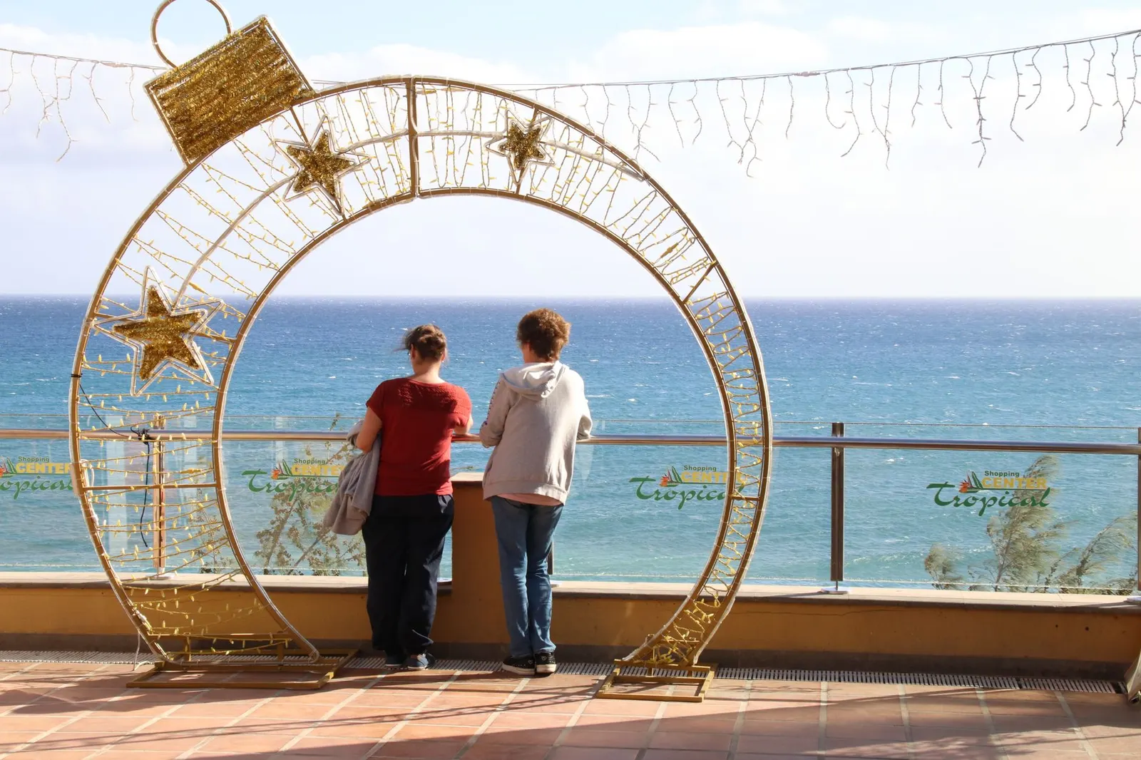 Vista del mar desde el paseo de Playa del Inglés