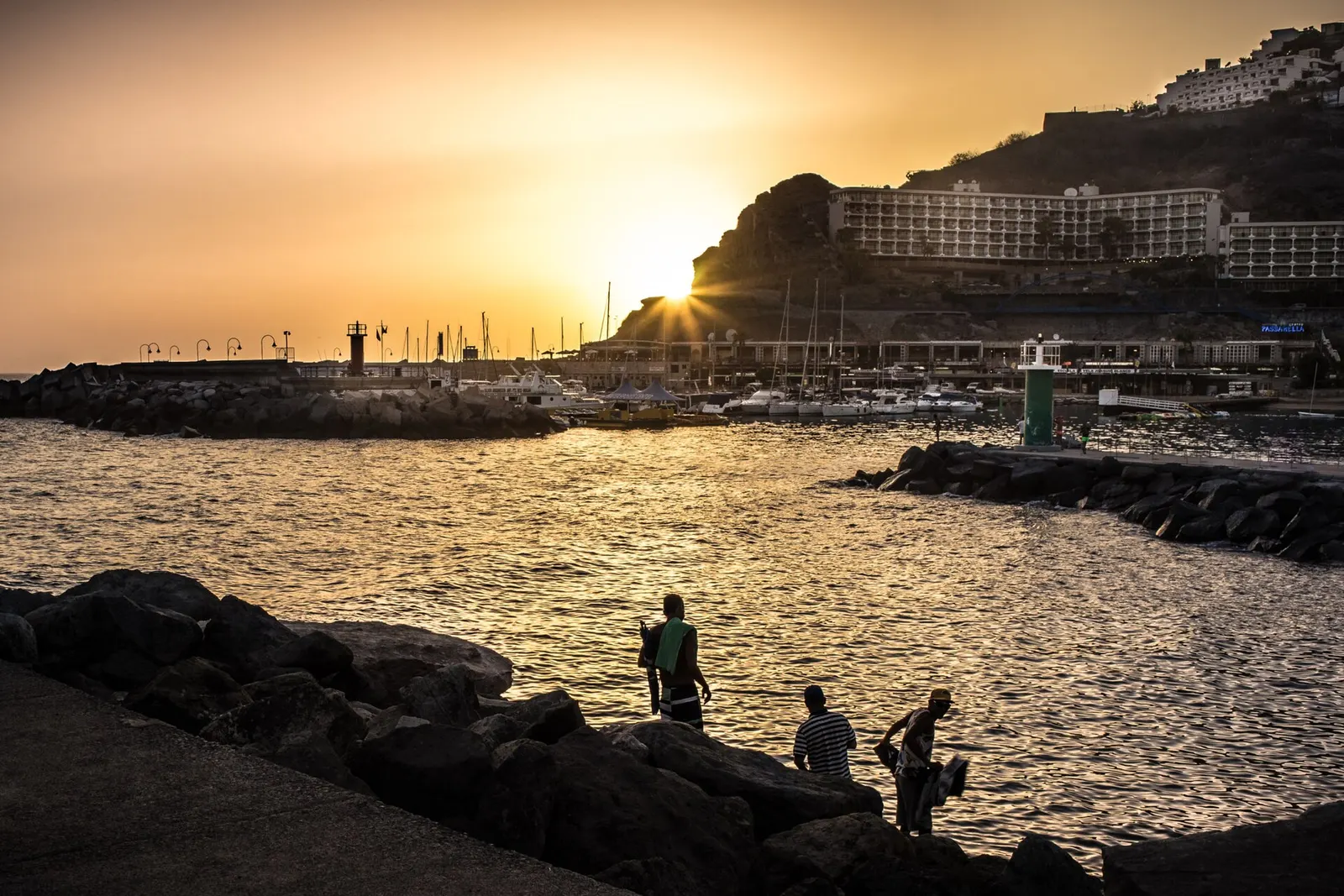 Atardecer en la costa sur de Gran Canaria